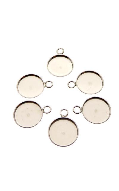 6 Stück 925 Sterling Silber Fassung Rohling 12 mm  |  | Artikelnummer: SAN8 