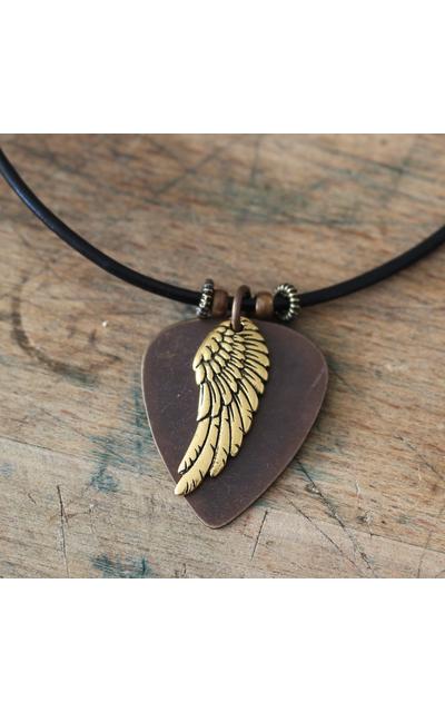 Plektrum Halskette /ENGEL/ | mit Lederkette | Artikelnummer: 0088
