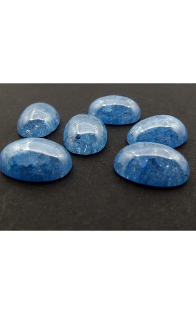 4 Stück Ice Zirkon 10x14mm oval Cabochon Azulin |  | Artikelnummer: 10IZ1014mm