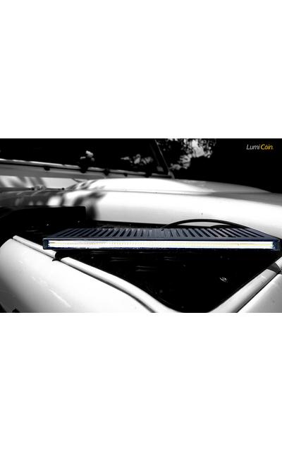 Lumicoin Flatspot LED Arbeitsscheinwerfer - AMBER - Desert edition | extrem flacher LED Arbeitsscheinwerfer Lumicoin Flatspot - Ausführung Amber | Artikelnummer: WoN-LUM-Flatspot AMBER
