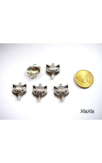 10 Stk. Anhänger Fuchs antik silberfarben |  | Artikelnummer: 787