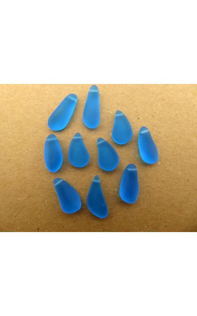 10 Stk. Seeglas Anhänger mini blau |  | Artikelnummer: SG45