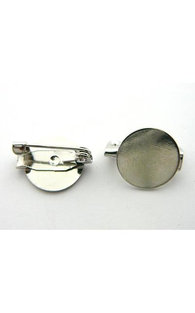 25 Stk, Broschenrohlinge ca.15mm Ø |  | Artikelnummer: 54000851