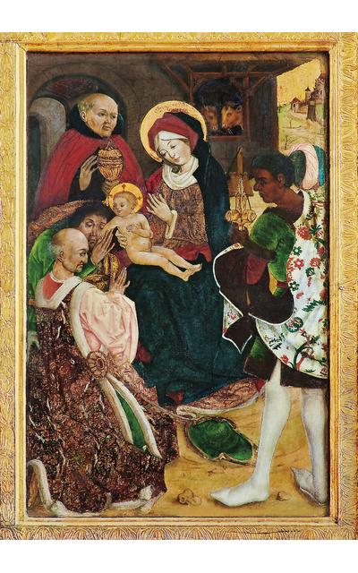 Weihnachtspostkarte Birthälm / Biertan 3 Könige | Weihnachtsbilder aus Kirchen in Siebenbürgen und dem Banat | Artikelnummer: WK-BI3 