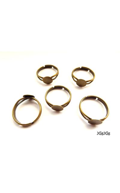 20Stk. Ringrohlinge mit 8mm Pad bronzefarben |  | Artikelnummer: 351