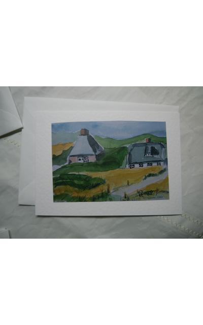Friesenhaus Sylt Hörnum aquarelliert, digitalisiert und als Kunstkarte fertig gestellt (Kopie) |  | Artikelnummer: 34-2009
