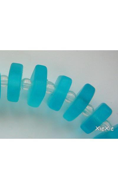 1 Strang  Meerglas Perlen quadratisch |  | Artikelnummer: 850