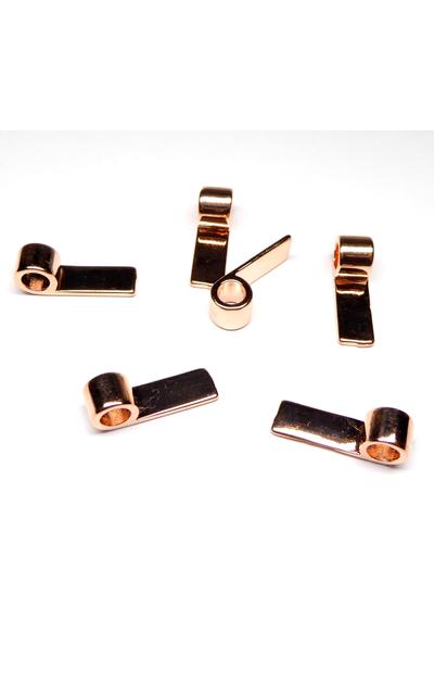 20Stk. Anhängerschlaufen zum Ankleben Bail rosegoldfarben |  | Artikelnummer: G11