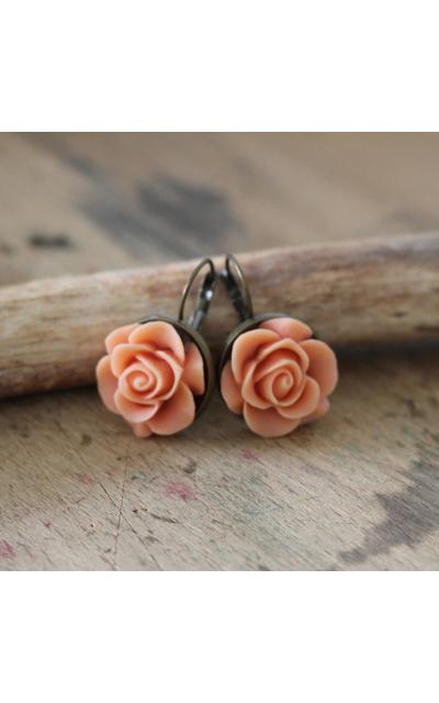 Rose in Coralle  | Ohrringe | Artikelnummer: 0043