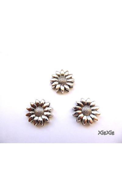 3 Stk, Schiebeperle Blume f. 10x2mm Leder |  | Artikelnummer: 037