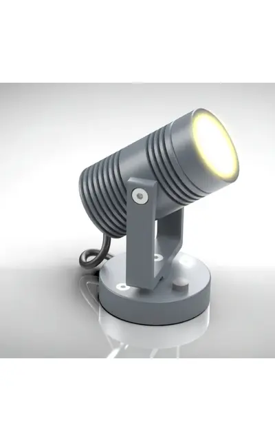 Lumibeam Alu-Silber warmweiss/rot | LumiCoin Spotstrahler - Leseleuchte warmweiss/rot - Gehäuse Silber | Artikelnummer: WoN-LUMI-LB2-D2-27R-sw-warmrot