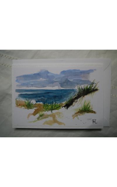 Dünenlandschaft aquarelliert, digitalisiert und als Kunstkarte fertig gestellt (Kopie) |  | Artikelnummer: 27-2010