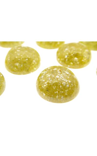 4 Stück Ice Zirkon 10mm Cabochon champagne |  | Artikelnummer: 8IZ10mm
