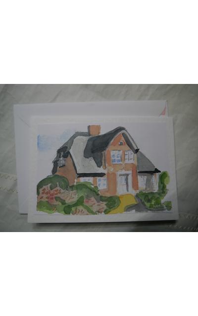 Friesenhaus Sylt aquarelliert, digitalisiert und als Kunstkarte fertig gestellt |  | Artikelnummer: 25-2009