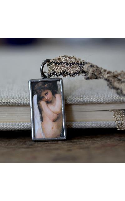 Lesezeichen /CUPID/Glasanhänger Geschenkidee Kunst Engel |  | Artikelnummer: 0047
