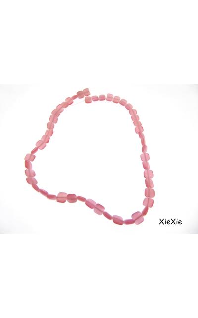 1 Strang  Glas Cateye  8x8x3mm altrosa |  | Artikelnummer: G020