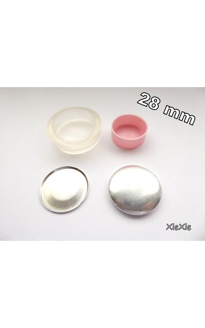 50 Stk.Knopfrohlinge ohne Öse Ø 28mm + Tool |  | Artikelnummer: 80989963
