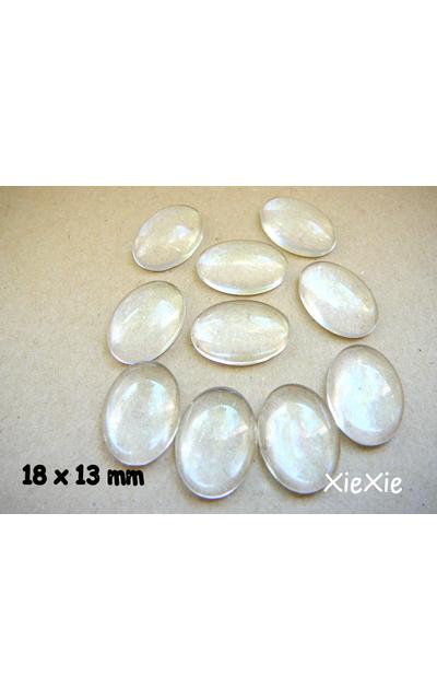50Stk.  Glascabochons 18x13 mm oval |  | Artikelnummer: 48957134