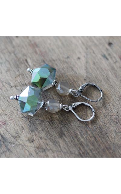 Ohrringe /Polarlichter/ | Glasperlen & Messing | Artikelnummer: 2017