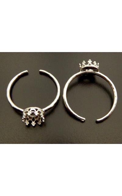 2Stk. 925 Silber Ring Rohling 6mm Fassung  |  | Artikelnummer: 10056SH