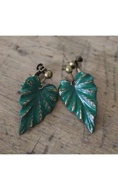 Ohrclips in Jugendstil  | aus Messing | Artikelnummer: 2025