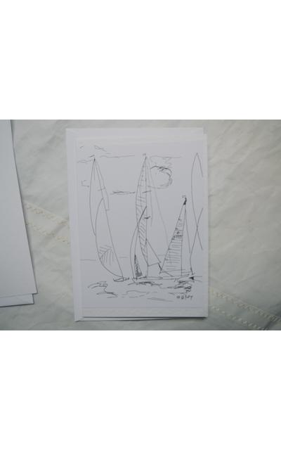 Segelboote gezeichnet, digitalisiert und als Kunstkarte fertig gestellt |  | Artikelnummer: 13-2014