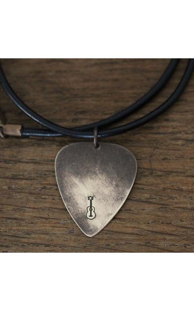 Plektrum Halskette /Bass/ | mit Lederkette | Artikelnummer: 0084