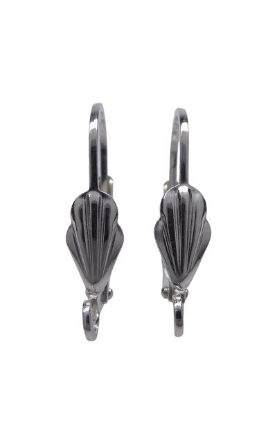 5 Paar 925 Sterling Silber French Leaf Klapp Brisuren 17x10mm |  | Artikelnummer: AG105SH