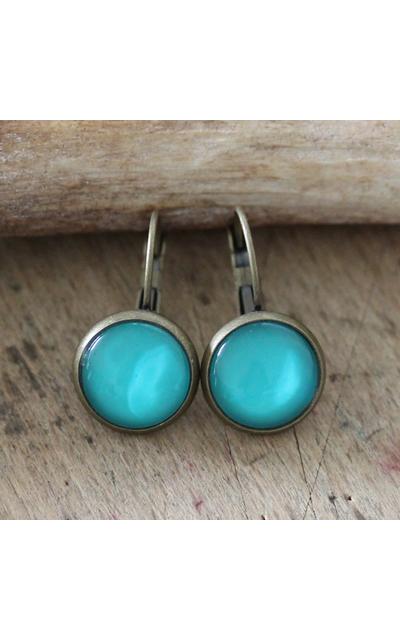 vintage Ohrringe 12 mm /Mauritius/ | blau | Artikelnummer: 4426-6652-6804