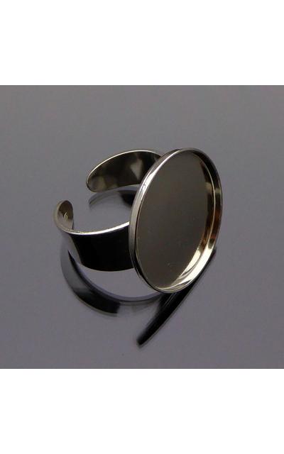 2 Stück 925 Silber Ringrohlinge 20mm Fassung   |  | Artikelnummer: 353723