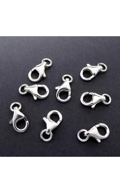 8 Stück 925 Silber Lobster Karabiner Clasps Karabinerhaken Verschluss 8mm Ring offen |  | Artikelnummer: AG206
