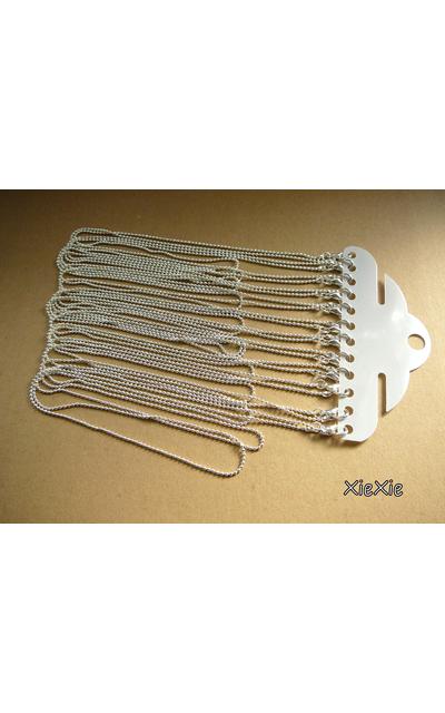 12 Stk. silberfarbene Kugelketten 51cm |  | Artikelnummer: K115