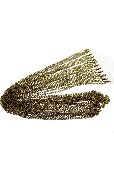 12 Stk. bronzefarbene Gliederketten 76cm |  | Artikelnummer: KE121