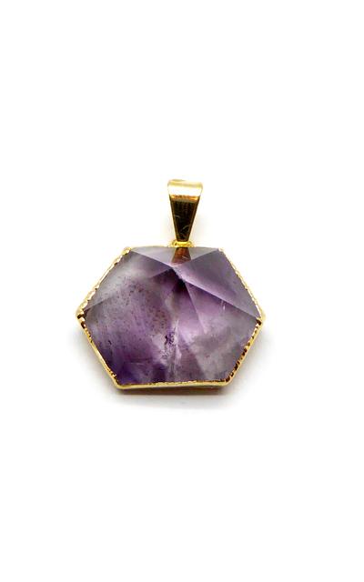 1Stk. Kristall Amethyst Anhänger  |  | Artikelnummer: A90