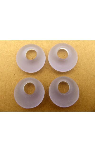 6 Stück Seeglas Donat helles lila |  | Artikelnummer: SG38