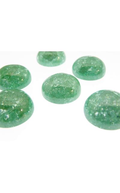 4 Stück Ice Zirkon 12mm Cabochon grün |  | Artikelnummer: 11IZ12mm