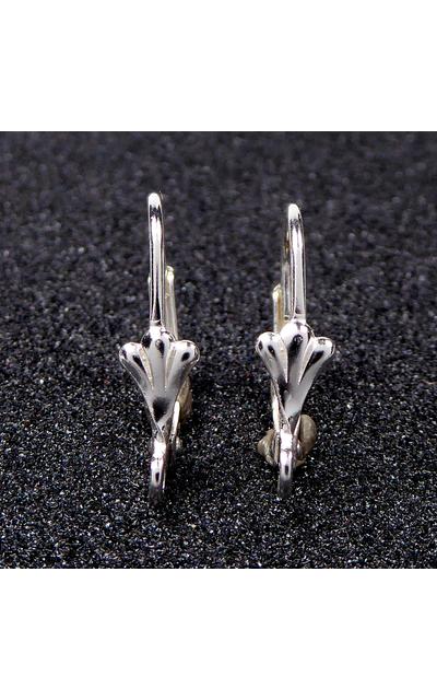5 Paar 925 Sterling Silber French Leaf Klapp Brisuren 17x10mm |  | Artikelnummer: AG103SH