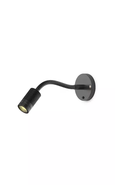 Lumibeam Flex 10 | Lumibeam Flex Leseleuchte Schwanenhals - Länge 10cm - Schwarz - warmweiss | Artikelnummer: WoN-LUMI-LBF-D-10-27-Sw