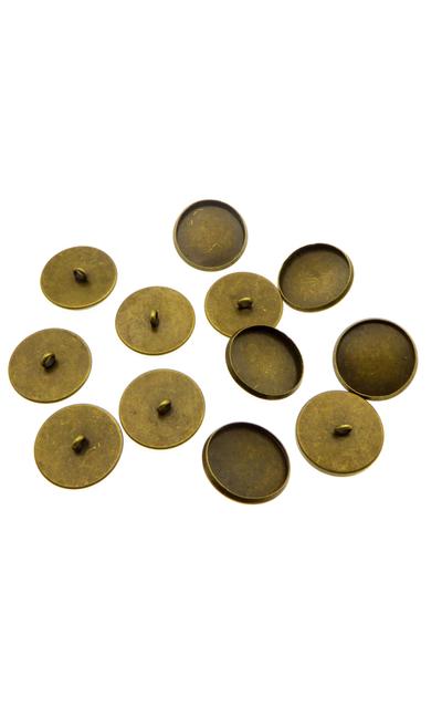 12 Stk. Knopfrohlinge für Cabochon's 16mm |  | Artikelnummer: 111153771