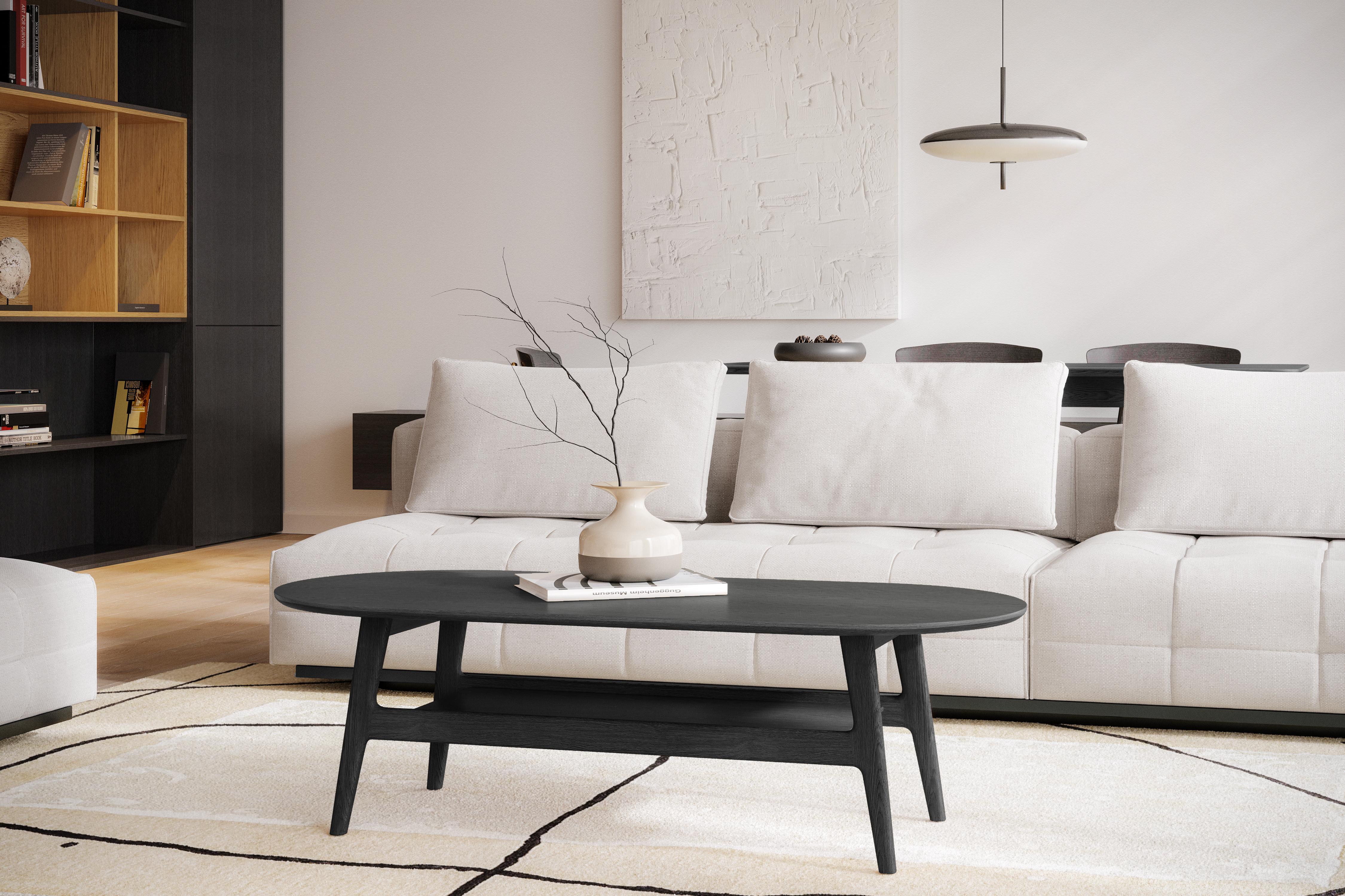 Couchtisch schwarz mit Stauraum