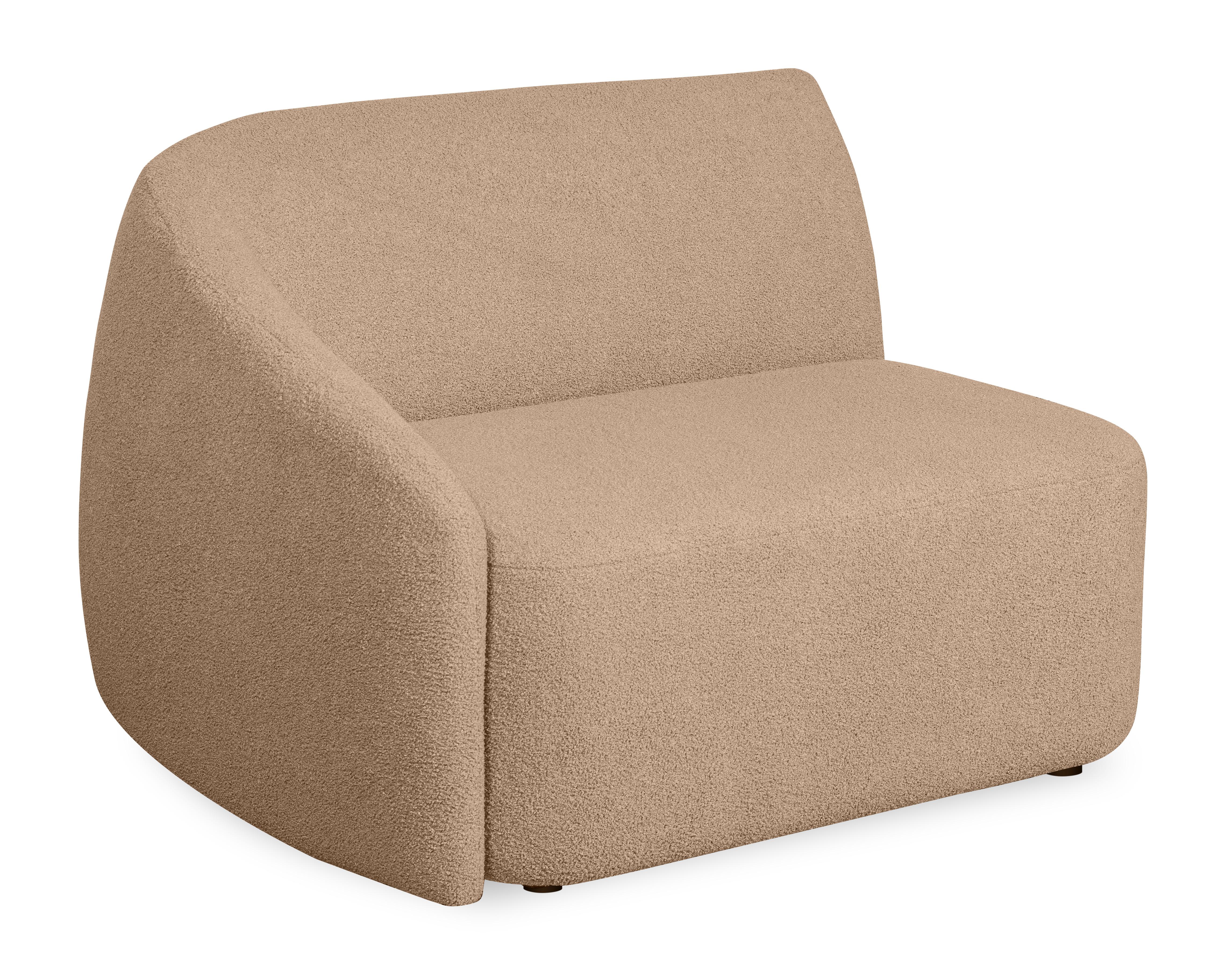 Rundes, formschönes Designersofa ROUND - 4er Ecksofa mit modularem Aufbau