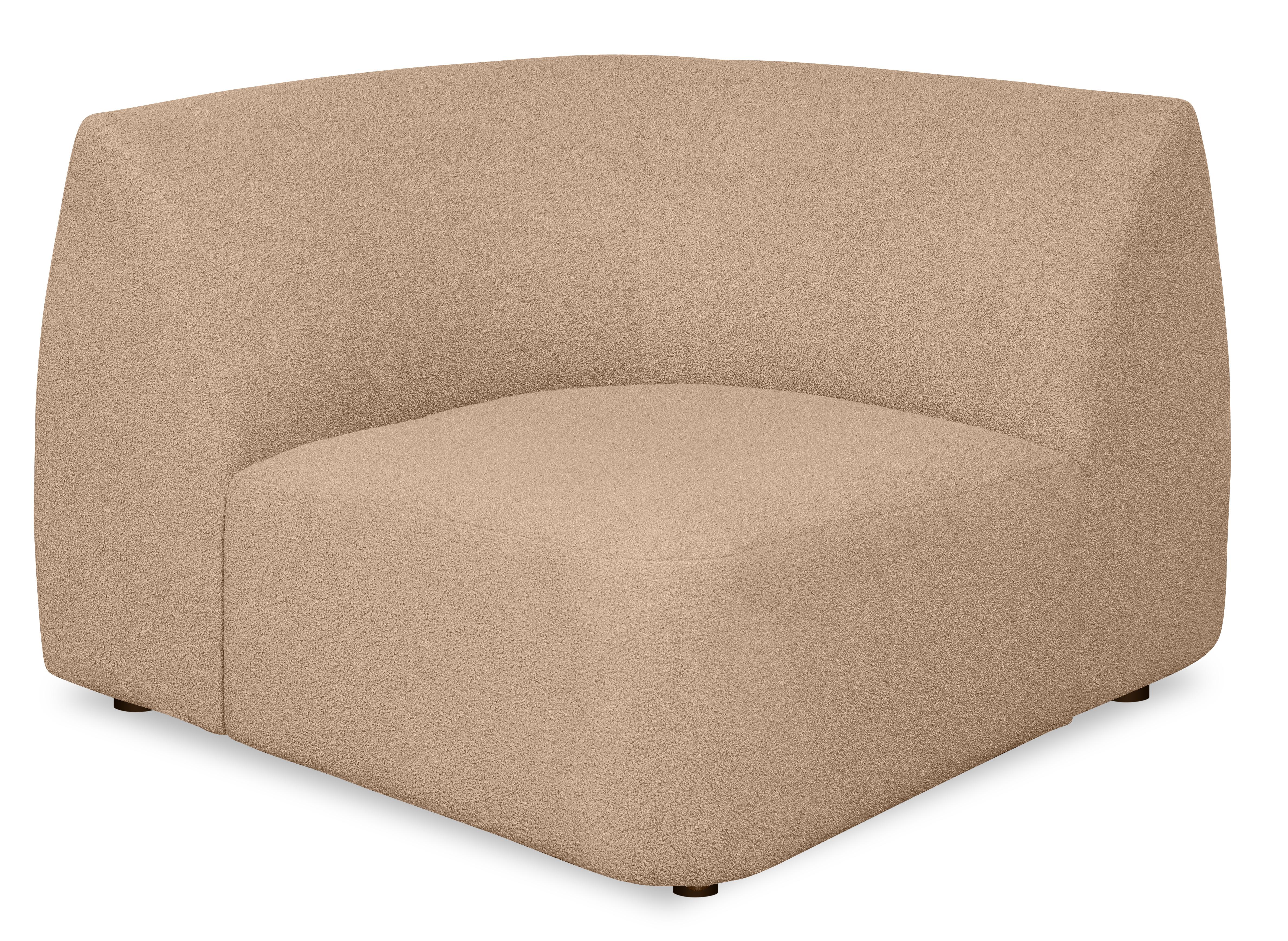 4er Ecksofa ROUND - skandinavischer Stil für Wartezimmer, Hotel- Lounge und Wohnzimmer mit Chaiselongue