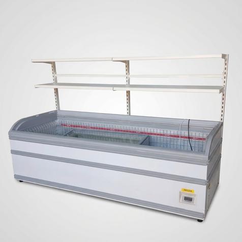 Überbauregal für Tiefkühltruhen | Anbaufeld B 125 cm | ohne Rückwand | gebraucht | Artikelnummer: SR-BG-T-GO-UER-oRW-125cm