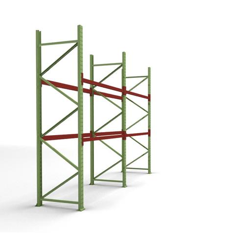 Palettenregal  Grundsystem H 3,5 m, gebraucht wie neu  | H 3,5 m | L 5,7 m | Feldlast 9.000 kg | 24 PP | Artikelnummer: PR-KT-BG-350570-3