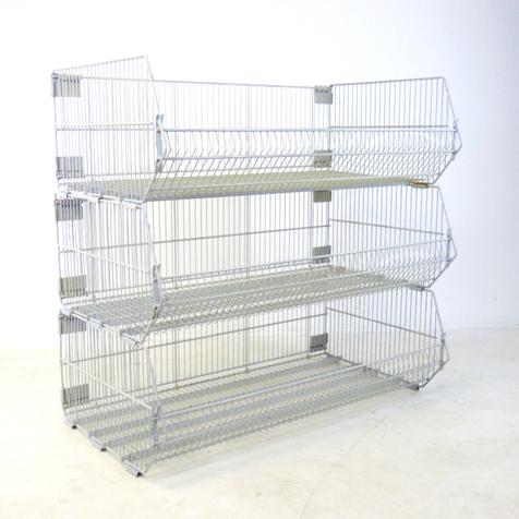 Stapelkörbe, 3er-Set  | Gebrauchtware | lichtgrau | Artikelnummer: DT-BG-STK-3-100-lg