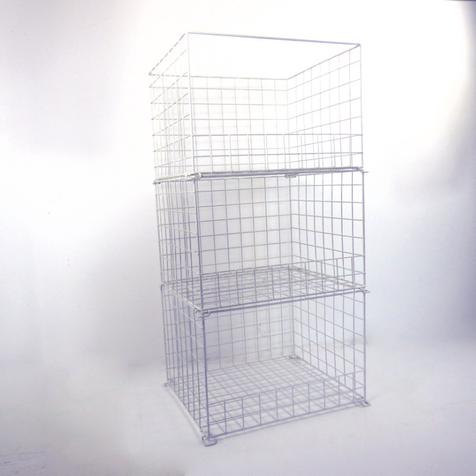 Stapelkorb weiß, 3er-Set | Gebrauchtware | guter Zustand | Artikelnummer: DT-G-ST-60-50-40