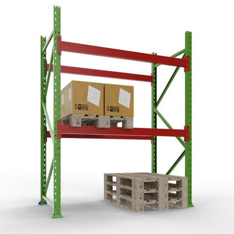 Palettenregal  Anbaufeld H 2,5 m, gebraucht wie neu | H 2,5 m | Feldlast 6.500 kg | 6 - 9 PP | Artikelnummer: PR-KT-BGAF-250190-2