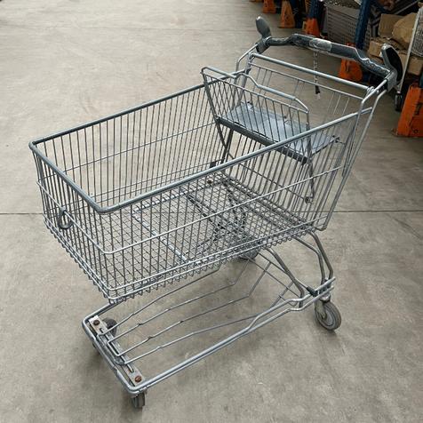 Geck BXM 145 | Einkaufswagen mit 145 Liter Korbvolumen | Artikelnummer: EKW-GE-G-BXM145-PH-GRAU