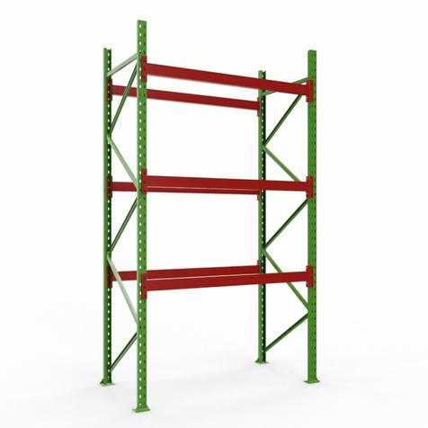 Palettenregal Anbaufeld H 3,5 m, gebraucht wie neu | H 3,5 m | L 2,8  m | Feldlast 9.000 kg | 12 PP | Artikelnummer: PR-KT-BGAF-350270-3