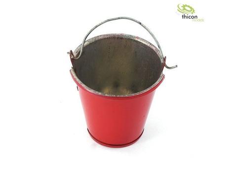 1:10 Eimer rot aus Metall mit Henkel | Artikelnummer: 4260432972214